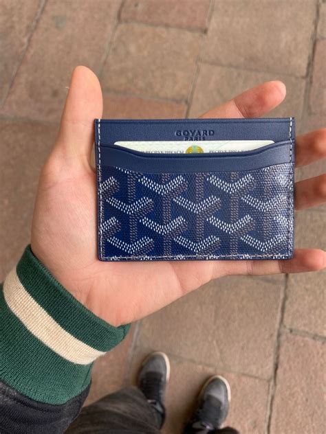 goyard card holder royal blue replica|false goyard card holders.